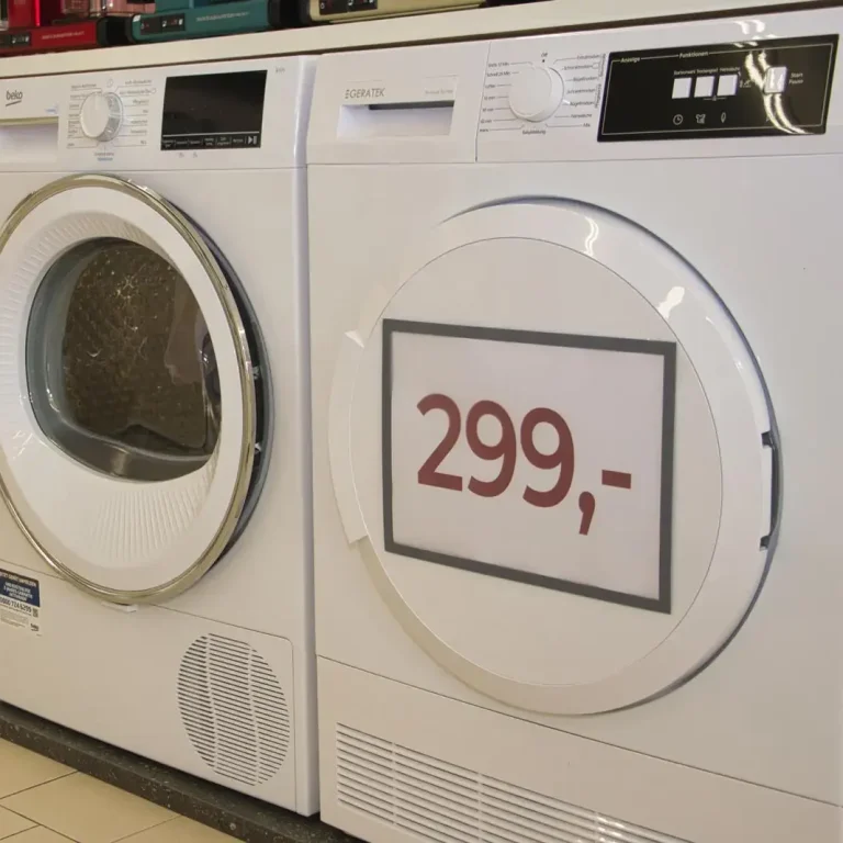 Reihe günstiger Trockner ab 299 Euro im Showroom von Hausgeräte Siegerland in Freudenberg